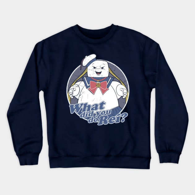 What did you do Rei? Crewneck Sweatshirt by toastmonsters